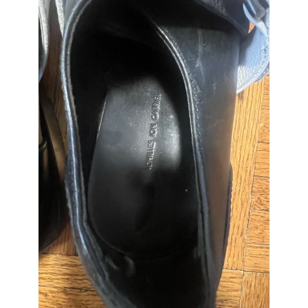 Achilles‎ Ion Gabriel Black Leather Strap Shoes Size 42 Avant-Garde Designer